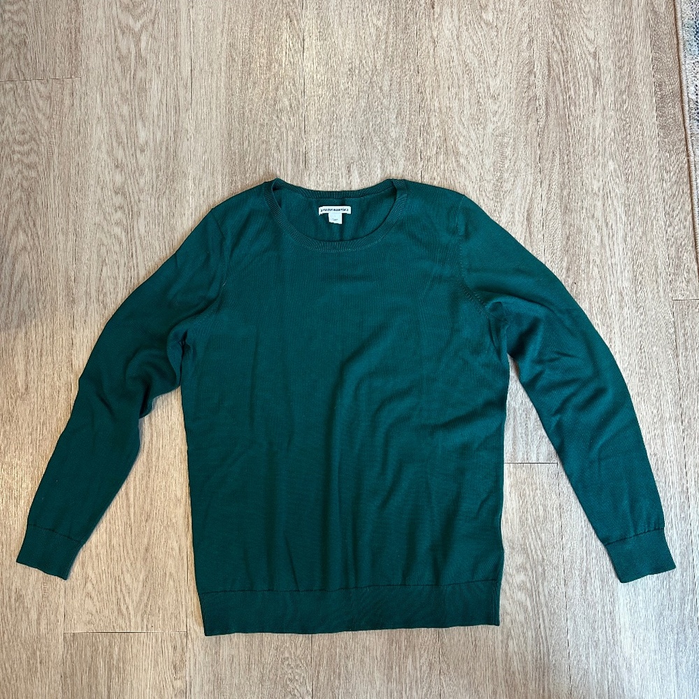 Emerald green Amazon basics fitted sweater